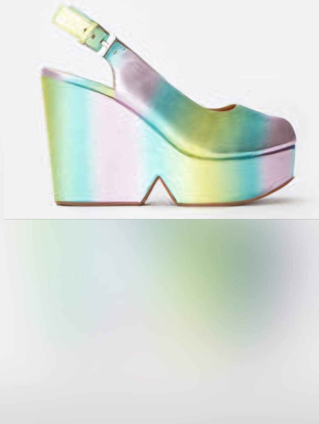 Orig $595: Parisian Classic: Clergerie Pastel Platform Keyhole Slingback Heels